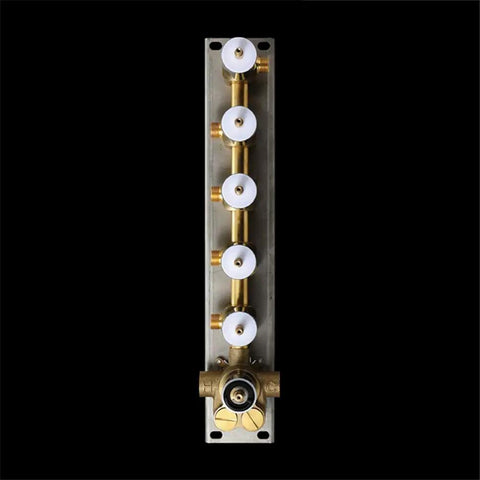 Kick Back From The Daily Grind With This Top Tier Thermostatic Chrome Shower System Featuring Bright LEDs Dual Outlet Design Rain And Handheld Heads Four Spray Modes Bathroom Mixer, brass shower valve assembly.