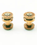 Solid Brass Bullet Rivets With Screw Posts Give Your Leather Accessories A Badass Antique Vibe Perfect For Custom Wallets And Rugged Backpack Repair Projects, close-up view.
