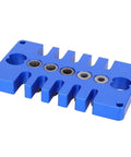 3 In 1 Woodworking Drill Guide And Punch Positioner With Pro Grade Precision Aluminum Alloy Dowel Jig for Cabinet Making Blue 125x70x30mm