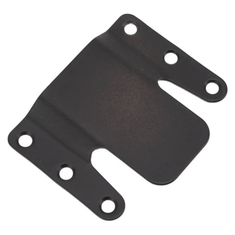 Tough As Nails Sectional Sofa Connectors Eight Piece Heavy Duty Metal Bracket Kit With Screws For Quick Couch Fix And Furniture Assembly Black metal bracket with four mounting holes.