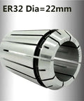 Heavy Duty Spring Collet ER 32 Oversize 22mm for CNC Lathe Milling showing precision grooves and steel finish.