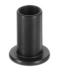Kickass Heavy Duty M8 T Nuts, 10 Pack Carbon Steel Insert Screws For Garage Builds And Furniture Mods, Sweet Black Finish shown from side.