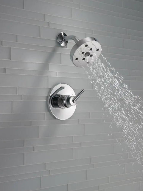 Trinsic 14 Series Single-Function Shower Trim Kit With H2Okinetic PowerDrench Spray Head Chrome Finish 3X Coverage Trim Only Valve Not Included