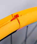 Close-up of Air-Liner Tire Insert For Tubeless-Ready Bike Tires No Flat Protection And Rim Guard in a wheel, showing foam material.