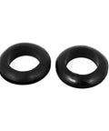 Heavy Duty Rubber Cable Grommets And Wire Cord Protectors With A Rock Solid 29mm Fit Black Finish 50 Piece Lot shown from above