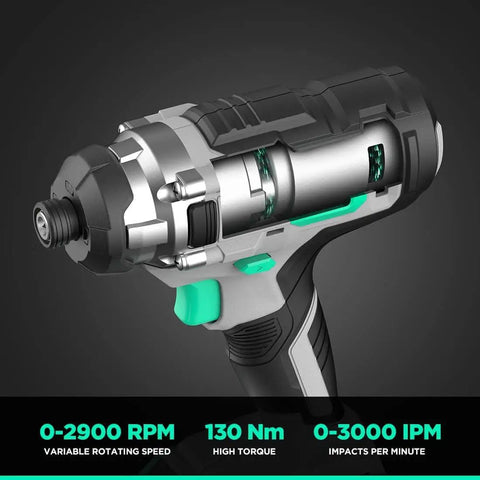 20V Cordless Drill and Impact Driver Combo Kit With 220 InLbs Drill Torque 1150 InLbs Impact Torque All Metal Keyless Chuck For Three Eighths Inch Bits Lithium Ion Battery And 1 Hour Fast Charger Great Gift For Home Diy