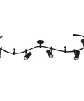 Ellipse Track Ceiling Light With Five Adjustable LED Heads In Black Finish Perfect For Kitchen Living Room And Home Accent Lighting.