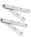 360 Degree Rotatable Door Pivot Hinges 100 x 16 x 11mm Stainless Steel for cabinets and toolboxes, shown in stainless steel.