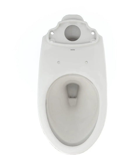 Top view of Elongated Drake Toilet With Tornado Flush For Powerful Cleaning CEFIONTECT Glaze Reduces Sticking And Stains Bone Ceramic Bowl