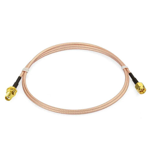 2 Pack SMA Male To SMA Female Bulkhead Antenna Extension Cable RG316 One Meter Three Point Three Feet Works With 4G LTE Routers