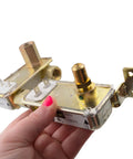 Gas Range Dual Oven Safety Valve Assembly Replacement For Bake And Broil Burners, Model Specific Not Universal, held in hand