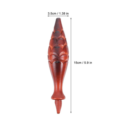 Cuckoo Clock Hammer Replacement Set Of 2, 5.9 Inch Vintage Pendulum Accessory, wooden detail, dimensions shown.
