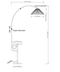 Floor Lamp With Integrated Table Tray And Dual USB Ports Long Arm Reading Light For Bedroom Living Room Or Office Gold