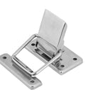 Stainless Steel Hasp Latch With Spring Loaded Toggle Lock For Boxes Cabinets And Storage Cases Replacement Hardware showing latch mechanism