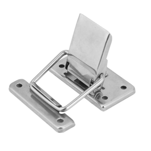 Stainless Steel Hasp Latch With Spring Loaded Toggle Lock For Boxes Cabinets And Storage Cases Replacement Hardware showing latch mechanism