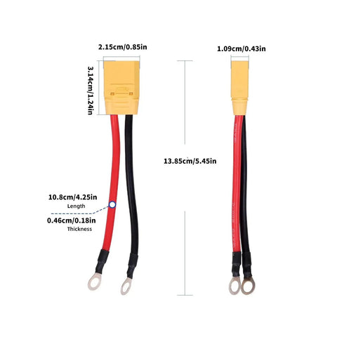 XT90 Electric Scooter Charging Cable With Battery And Motherboard Adapter, Durable Replacement Parts, high temp silicone wire