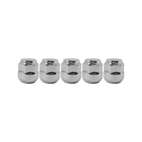 Beefy Chrome Wheel Lug Nuts 5 Pack M14x1.5 Compatible With Honda Odyssey Passport Pilot Ridgeline MDX RLX ZDX TL 2009 To 2021 Durable