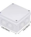 Heavy Duty Abs Plastic Junction Box Featuring IP65 Waterproof Protection And Dustproof Seals For No Sweat Electrical Projects In Crisp White Finish, 100x100x70mm.