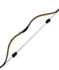 Recurve bow with Otter Dampener Bow String Silencer 1 Pair For Recurve Bows Lightweight Vibration Dampener installed, black and white