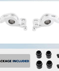 Racing Compliance Brackets With Spherical Bearings For Honda Civic EG 92 95 And Acura Integra 94 01 Bolt On Performance Upgrade With High Load CNC Machined Billet Aluminum Housing For Precise Fit, white bracket set