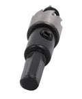 15mm Hole Saw Kit With 68mm Length HSS Bits, Spring Loaded Twist Drill for metal cutting, close-up view