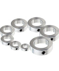 Beefy Five Sixteenth Inch Bore Zinc Plated Steel Set Screw Shaft Collars Four Pack With Five Eighths Inch Outer Diameter and Five Sixteenths Inch Width