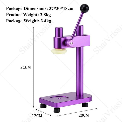 Easy Manual Can Sealer For Home Brewing And Beverage Preservation Fits All Standard Sizes With Secure Seal To Stop Spills Made From Light Aircraft Grade Aluminum For Long Lasting Results Every Single Time, purple aluminum manual sealer.