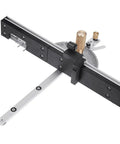 Pro Grade Aluminum Alloy Miter Gauge With Rock Solid Brass Handle Box Joint Jig, precision guide for table saw cuts.