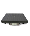 Professionally Refurbished Flat Top Parcel Shipping Scale Built Like A Tank With A Massive Steel Platform And Hella Precise Weight Readings For Heavy Duty Warehouse Logistics, front view with digital display.