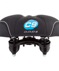 Cruiser Select Ergonomic Bike Saddle With Multi Stage Memory Foam For All Day Comfort, Black Soft Touch Vinyl shown from rear angle