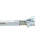 LockNLube grease gun coupler XL, chrome metal body with spring and lever, universal fit