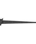 Beefy Heavy Duty Black T Strap Shed Door Hinges, 25 And A Quarter Inch Rustic Flush Mount Iron Barn Door Hardware Set Of 4