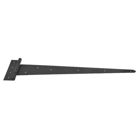 Beefy Heavy Duty Black T Strap Shed Door Hinges, 25 And A Quarter Inch Rustic Flush Mount Iron Barn Door Hardware Set Of 4