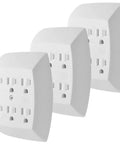 Turns Two Outlets Into Six Power Outlets With A 3 Pack 6 Outlet Wall Tap Grounded 3 Prong Adapters Secure Install UL Listed White Charging