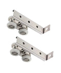 Heavy Duty Sliding Door Rollers 4 Pack Zinc Alloy Double Wheel Track Pulleys with heat treated bearings for smooth glide