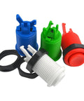 10 Pack Arcade Game Push Buttons With 3 Pin Micro Switch For Jamma Mame Arcade Video Games DIY in red, green, blue, white
