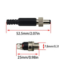 Four Pack Of Hella Tough 5.5Mm X 2.5Mm Male DC Power Plug Connectors With Screw Lock Female Panel Socket Adapters for DIY