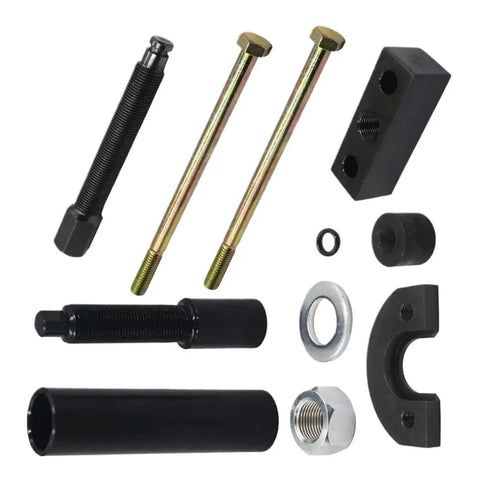 Top Tier 5 And 6 Speed Transmission Mainshaft Inner Bearing Race Tool Big Twin Bearing Puller Kit Part 34902 84 Fits Classic Harleys Fix Gearbox Issues Quick Save Money DIY Style Instead Of Dumping Cash At The Garage For Real Riders. motorcycle bearing puller kit with steel bolts, black spacers, washer and nut