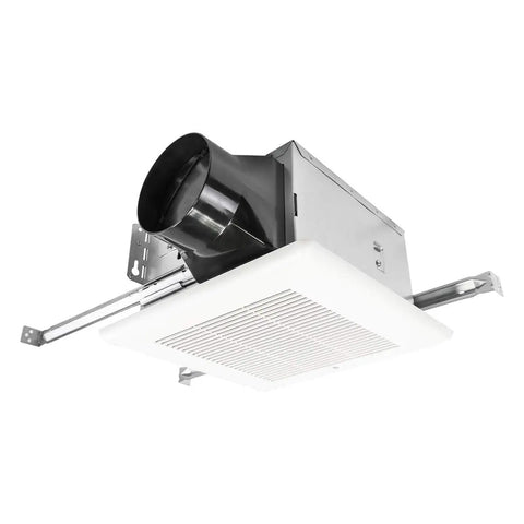 Ultra Quiet 80 CFM Bathroom Exhaust Fan With PSC Motor, ceiling view, galvanized housing, for efficient moisture removal