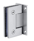 Frameless Shower Door Hinge For 8-10mm Glass Heavy Duty Brushed Stainless Steel Wall Mount Bracket 90 Degree Auto Close Fits Doors Up To 800mm Wide Dope Upgrade For Modern Bathrooms, front view