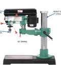 Beefy 45 Inch Swing Radial Drill Press With 1 HP Motor 110 Volt And 220 Volt Single Phase Prewired MT3 Spindle Chuck tool