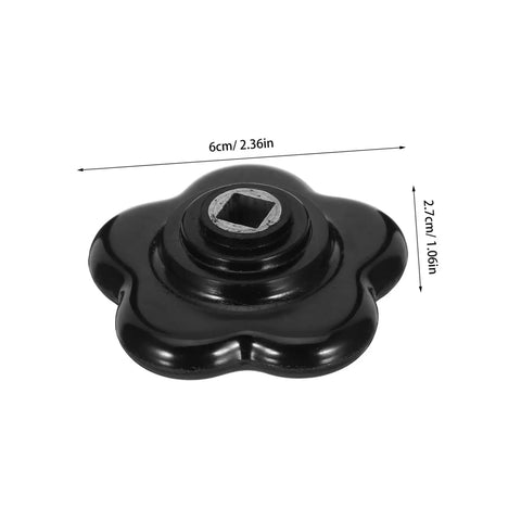 2 Pack 60mm Black Bakelite Valve Handwheel Handles For Outdoor Faucet Spigot Stem Replacement With 8x8mm Square Hole