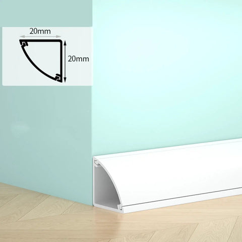 Self Adhesive Cable Hider And Pvc Aluminum Duct For Smart Cable Management and Crisp Clean Setup, 20mm design at wall corner.