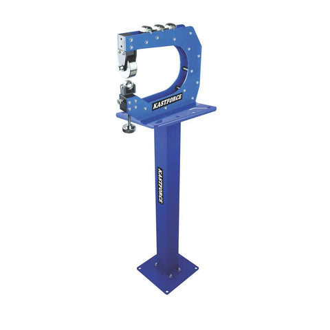 Professional Benchtop English Wheel With 12 Inch Throat And 16 Gauge Mild Steel Capacity Featuring Four Interchangeable Lower Dies For Smooth Sheet Metal Working Plus Rock Solid Auto Body Repair That Gets The Job Done Without Any Sweat