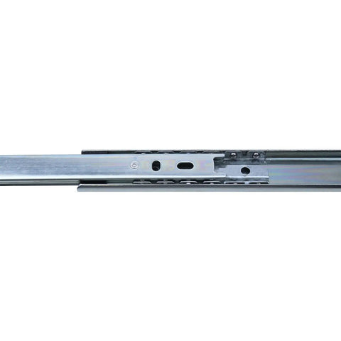 Three Pairs Full Extension Drawer Slides With Ball Bearing, Soft Close, 12 Inch, Silver Finish, durable steel construction close-up