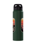 Insulated Stainless Steel Water Bottle For Sailplane Pilots And Glider Fans with sunset design and secure lid