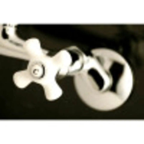 Check Out This Super Cool Solid Brass Two Handle Wall Mount Kitchen Faucet In Trendy Brushed Brass With Drip Free Ceramic Disc Cartridge Easy Install Adjustable Centers Perfect For Traditional Homes close up