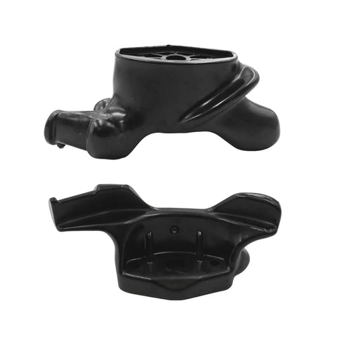 2 Pack Wing Style Tire Changer Duck Heads For TCX50 TCX515 TCX550 Machines, Black Plastic Replacement Heads, side and front view