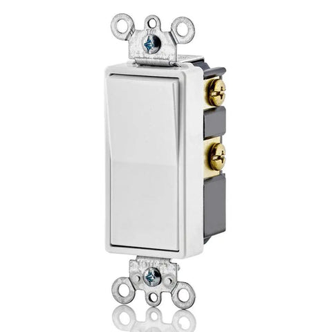 15 Amp Four Way Decora Switch With Ground Screw White Residential Grade For Remodel Or New Construction Easy Side Wire Terminals