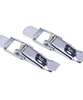 Two heavy duty toggle latch locking catch 2 pack zinc plated metal draw hasps for doors cabinets gates with sturdy mounting holes